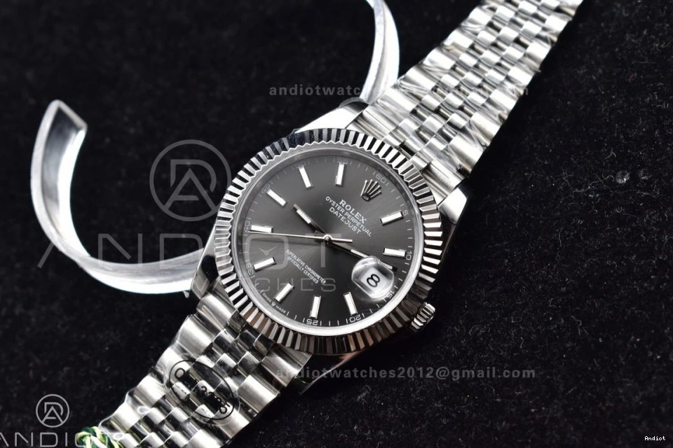 Stick Dial Best DateJust Jubilee 904L 41 SA3235 DIWF Bracelet Edition Grey on Steel 1:1 126334 0318
